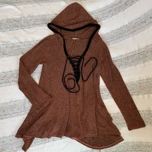 Burnt Orange Hooded Sweater